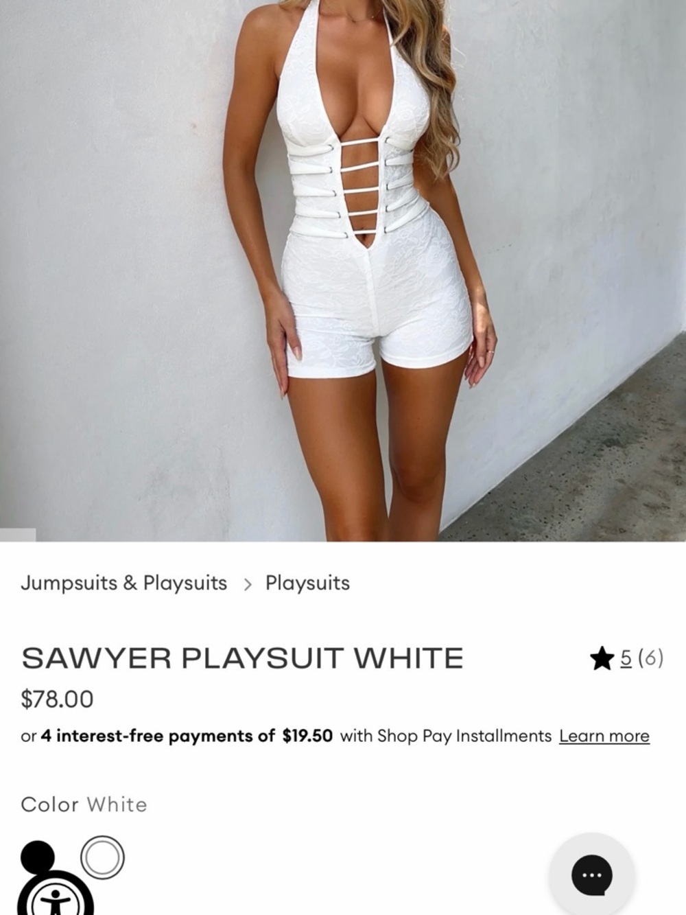 White Outcast Playsuit